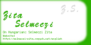 zita selmeczi business card